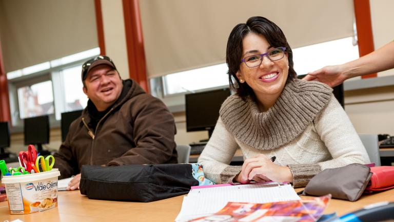 Students in the English Language Training classroom