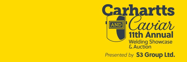 Logo reading: Carhartts & Caviar Welding Showcase and Auction