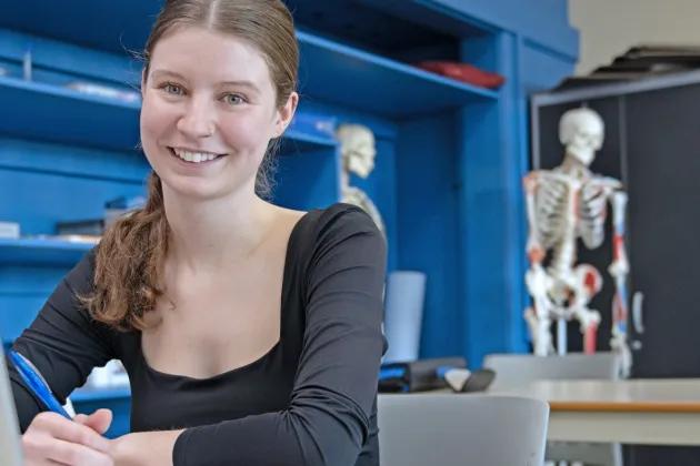 student at computer